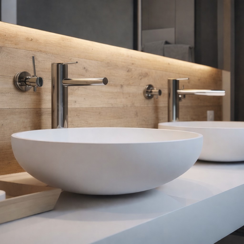 Wandverkleidung Bad Aluverbund - Schwarzwald Eiche Hell | ALUCOM® Design Interieur