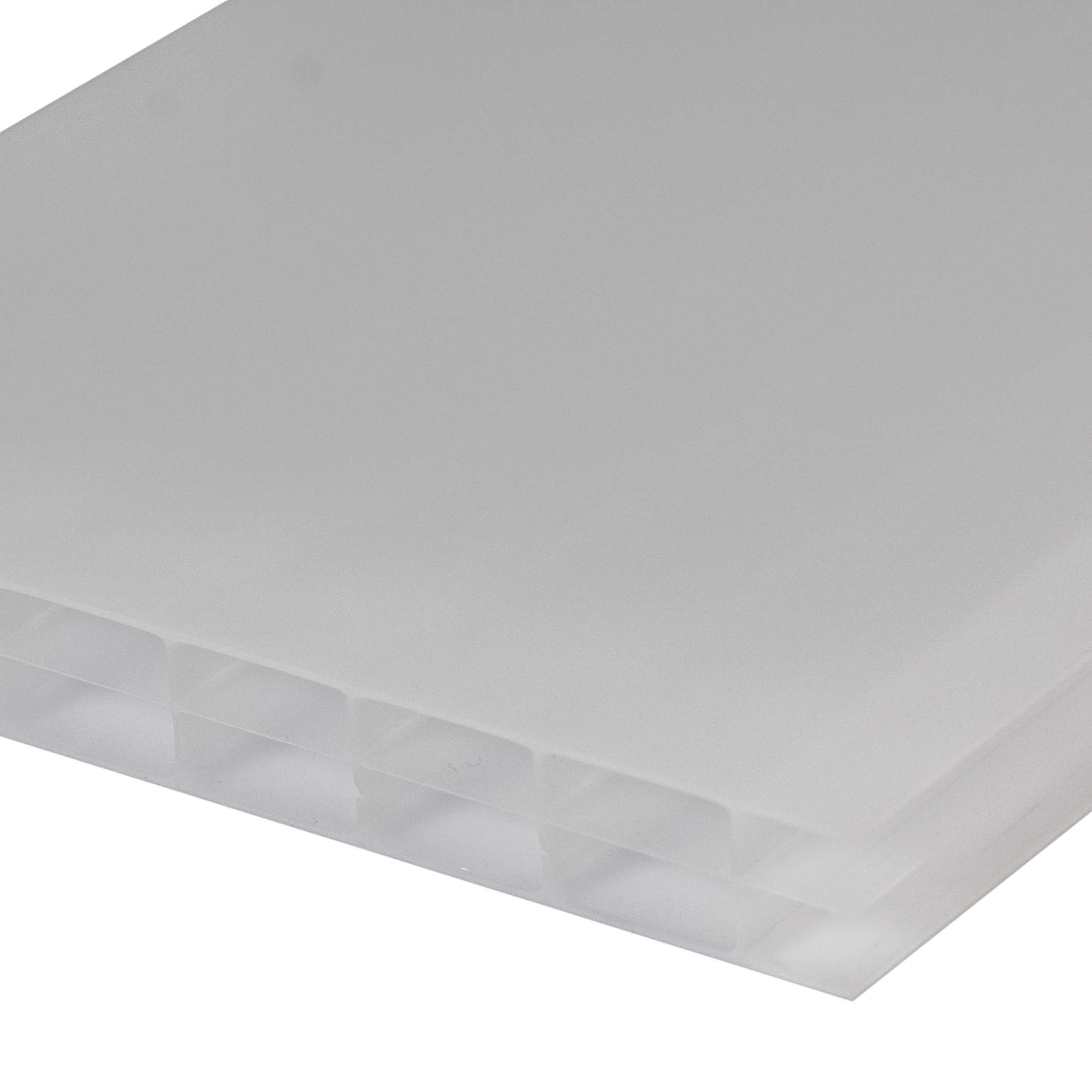Doppelstegplatte 16 mm Weiß / Opal - Polycarbonat Hohlkammerplatten 3-fach