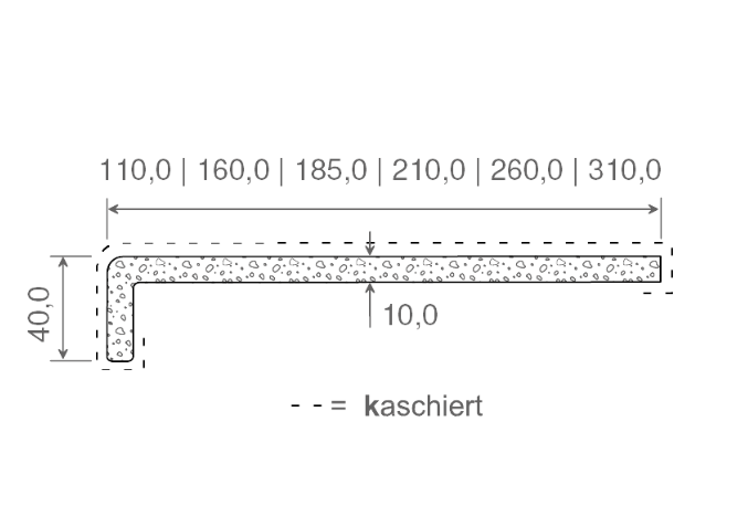 Hartschaum-Winkelprofil - Dachrandverkleidung / Laibungsverkleidung  40/110 mm weiß glatt Hartschaum-Winkelprofil - Dachrandverkleidung / Laibungsverkleidung  40/110 mm weiß glatt