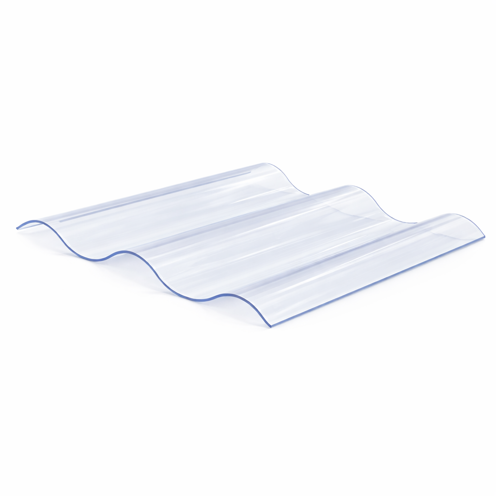 PVC Wellplatten Sinus farblos/klar 76/18 1,0mm - Renolit Ondex Sollux® Lichtplatten