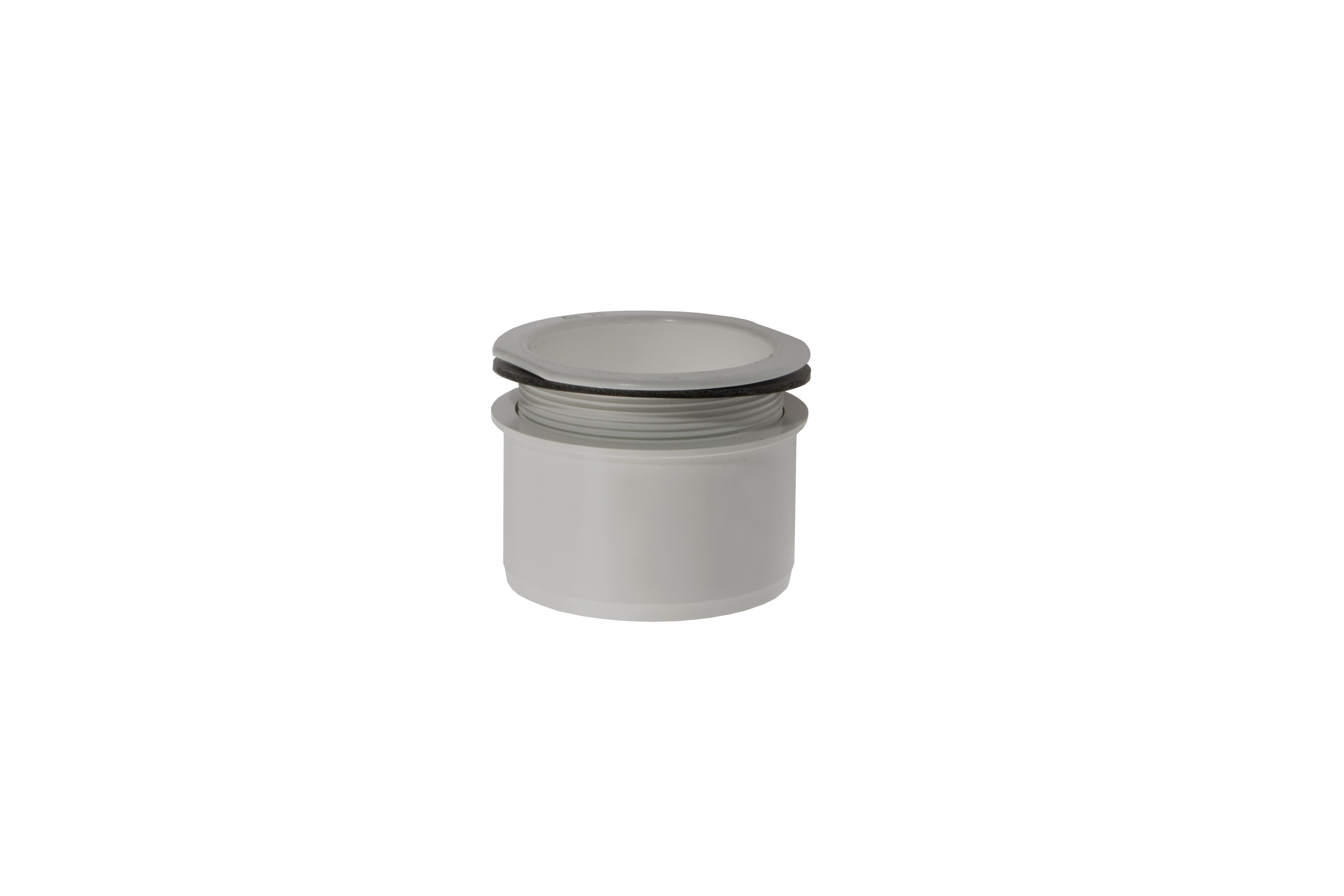 Schraubstutzen PVC Grau DN75 - inkl. Dichtring